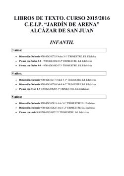 libros de texto. curso 2015/2016 ceip - Alcázar