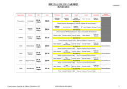 RECITAL FIN DE CARRERA JUNIO 2015