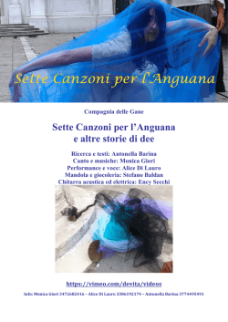 Sette Canzoni per l`Anguana