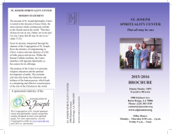 2015-16 Brochure - St. Joseph Spirituality Center