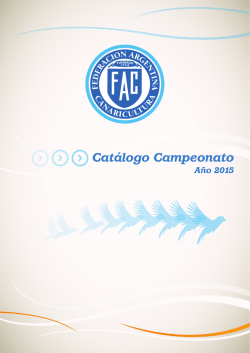 Catálogo Campeonato - FAC | Federación Argentina de Canaricultura