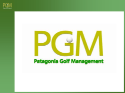 Presentación PGM - Patagonia Golf Management