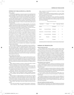 NORMAS DE PUBLICACIÓN EN LA REVISTA NORMAS DE