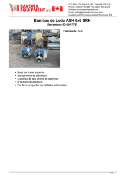 Bombas de Lodo ASH 6x6 SRH