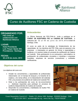 Curso de Auditores FSC en Cadena de Custodia