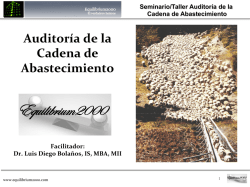 Auditoría de la Cadena de Abastecimiento