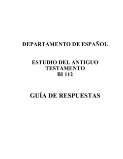 Estudio del Antiguo Testamento - BI 112