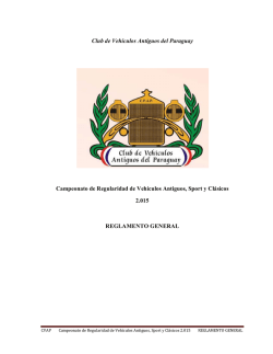 Reglamento General - Club de Vehiculos Antiguos del Paraguay