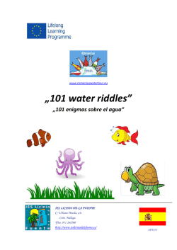 „101 water riddles” - comeniuswatertour.eu