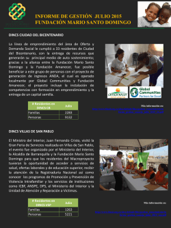 Informe de Gestión Julio 2015 - Fundación Mario Santo Domingo
