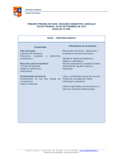 TEMARIO PRUEBA DE NIVEL SEGUNDO SEMESTRE LENGUAJE