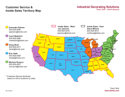 Customer Service & Inside Sales Territory Map Industrial
