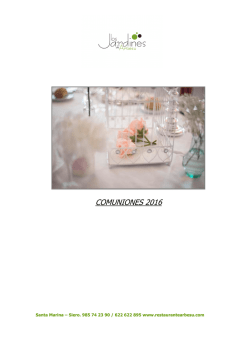 COMUNIONES 2016 - Restaurante Arbesú
