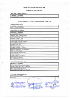 Resultados Finales - Municipalidad Distrital de Chilca