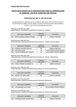 resultado final de procesos 087 al 107-2015