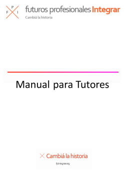 Manual para Tutores 2015 - Futuros Profesionales Integrar