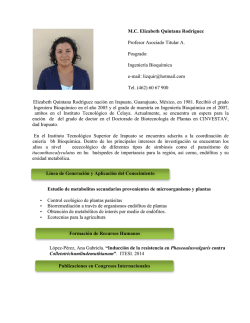 M.C. Elizabeth Quintana Rodríguez Profesor Asociado Titular A