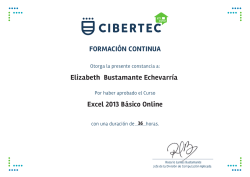 Elizabeth Bustamante Echevarría Excel 2013 Básico Online