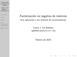 Factorización no negativa de matrices - Una
