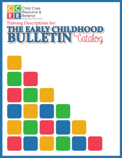 BULLETIN Catalog - Arizona Child Care Resource and Referral