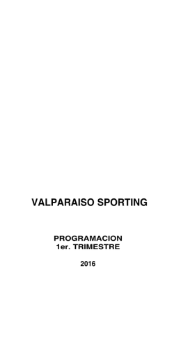 Program.. - Valparaíso Sporting Club