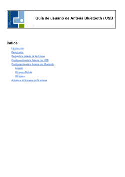 Guía de usuario de Antena Bluetooth / USB Índice