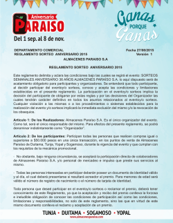 reglamento sorteo aniversario 2015