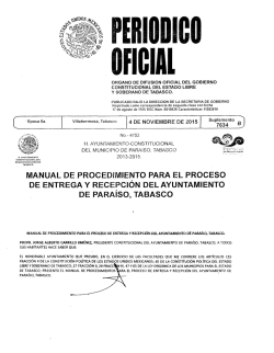 manual de procedimiento para el proceso de entrega y recepción