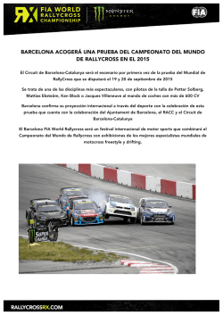 Dossier de prensa Barcelona Rallycross