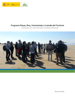 Programa Playas, Ríos, Voluntariado y Custodia del Territorio