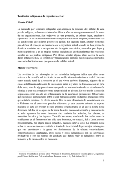 1 Territorios indígenas en la coyuntura actual Alberto Chirif