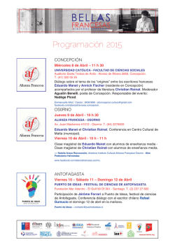 Programación 2015 - Instituto Francés de Chile