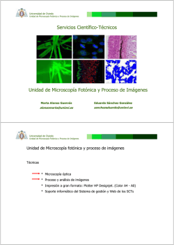 Unidad de Microscopía Fotónica y Proceso de Imágenes Servicios