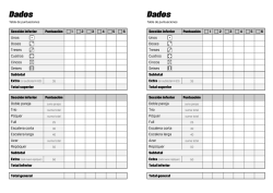 Yatzy: tabla de puntuaciones