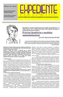 Proceso monitorio y medidas autosatisfactivas