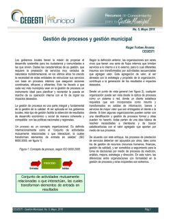 Gestión de procesos y gestión municipal - CEGESTI