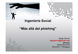 Ing Social - Mas alla del Phishing