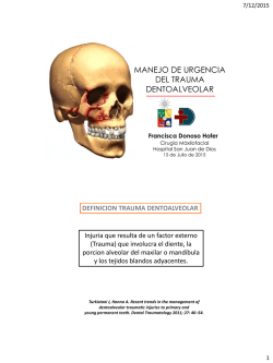 Traumatismo Dentoalveolar - Hospital San Juan de Dios