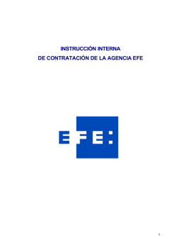 Instrucción interna de contratación de la Agencia EFE