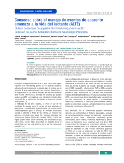 Consenso sobre el manejo de eventos de aparente amenaza a la