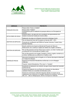 AMENAZA PROYECTO Parque eólico "Anexo a Valdelín" Parque
