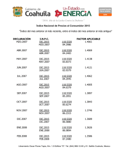 DECLARACIÓN I.N.P.C. FACTOR APLICABLE MZO