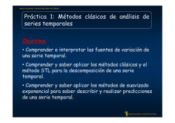 Práctica 1: Métodos clásicos de análisis de series temporales
