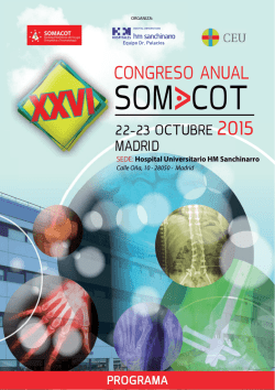 Ponente y moderador en Congreso Anual 2015 SOMACOT