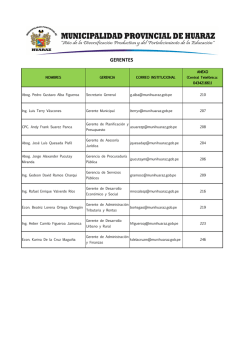 GERENTES - Municipalidad Provincial de Huaraz