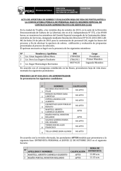 PERÚ Ministerio de Cultura - DDC