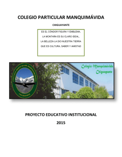 COLEGIO PARTICULAR MANQUIM&Aacute;VIDA