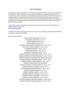 AVISODE PRIVACIDAD