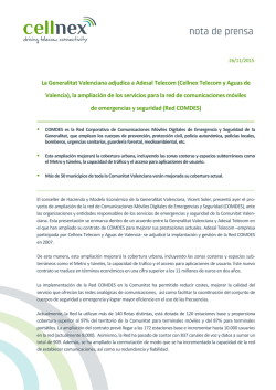 La Generalitat Valenciana adjudica a Adesal Telecom (Cellnex