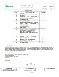 … ESPECIFICACION TECNICA Clave: Fecha de…ge…